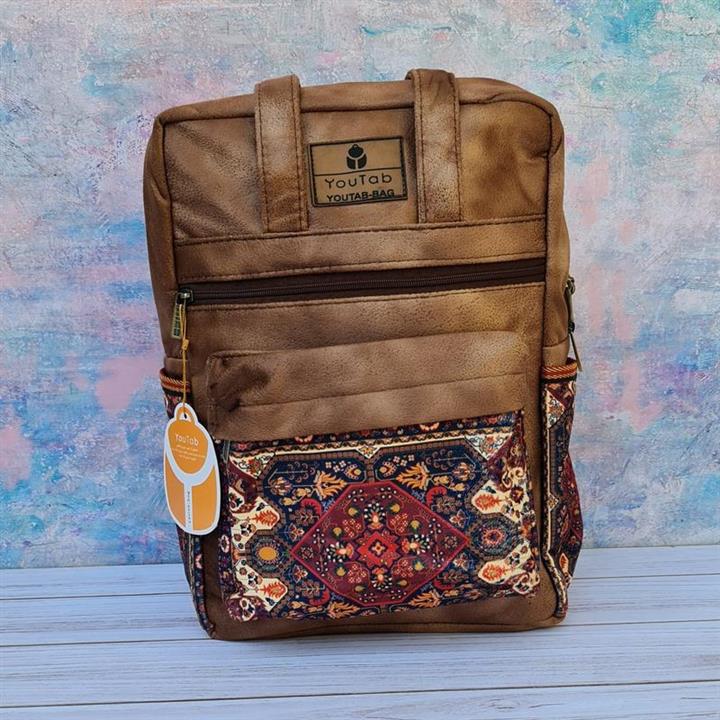 کوله پشتی درخشان (سه کاره)  یوتاب طرحدار با پارچه میکرو درجه یک و فینو و چرم دوزی داخل کیف مدل 8031